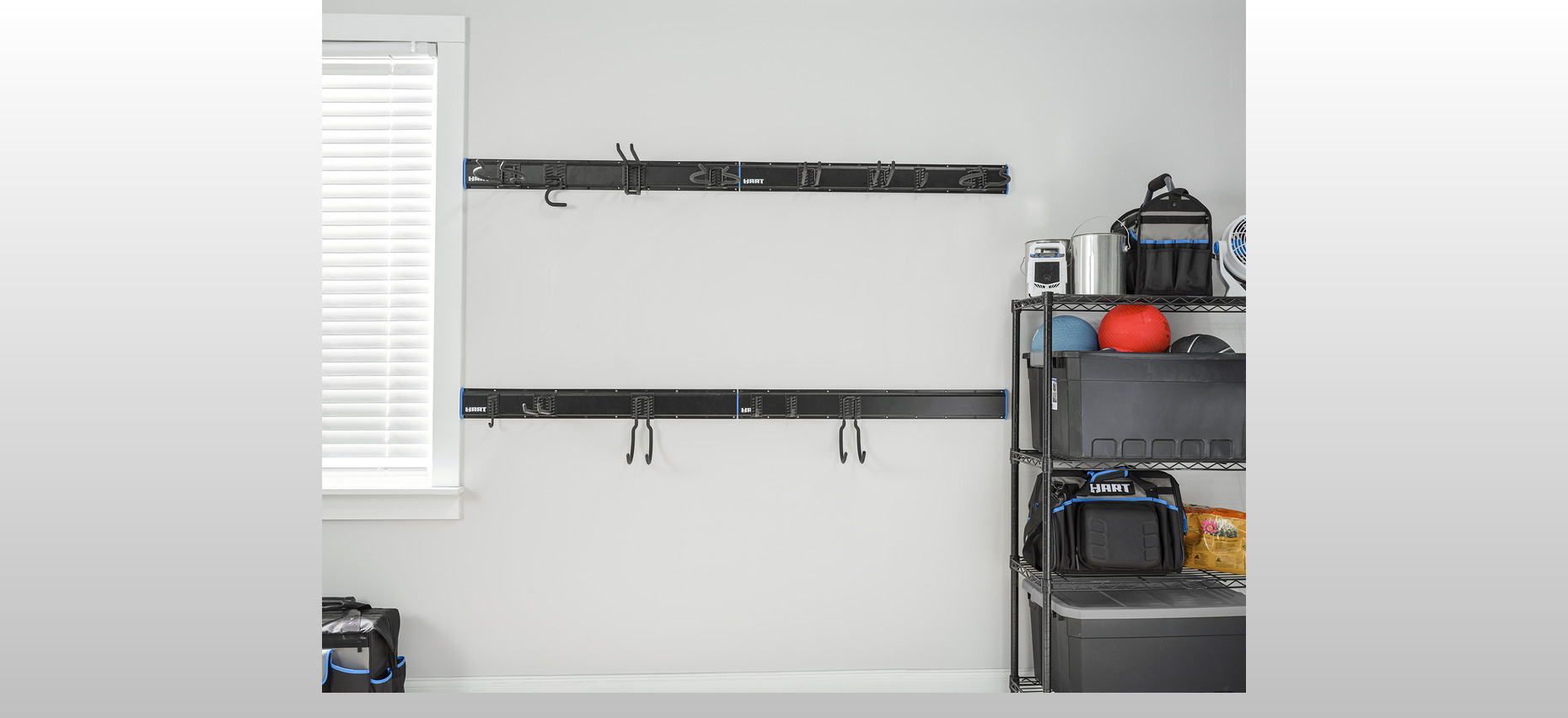 18 PC. Garage Storage Rail Starter Kitbanner image