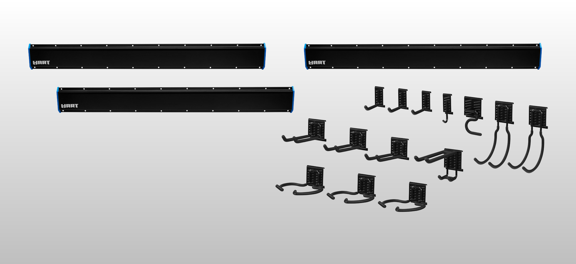 18 PC. Garage Storage Rail Starter Kitbanner image