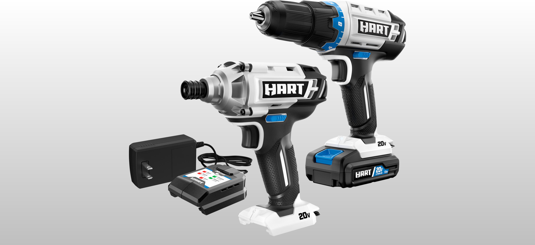 20V 2 PC. 1/2" Drill/Driver & Impact Driver Combo Kitbanner image