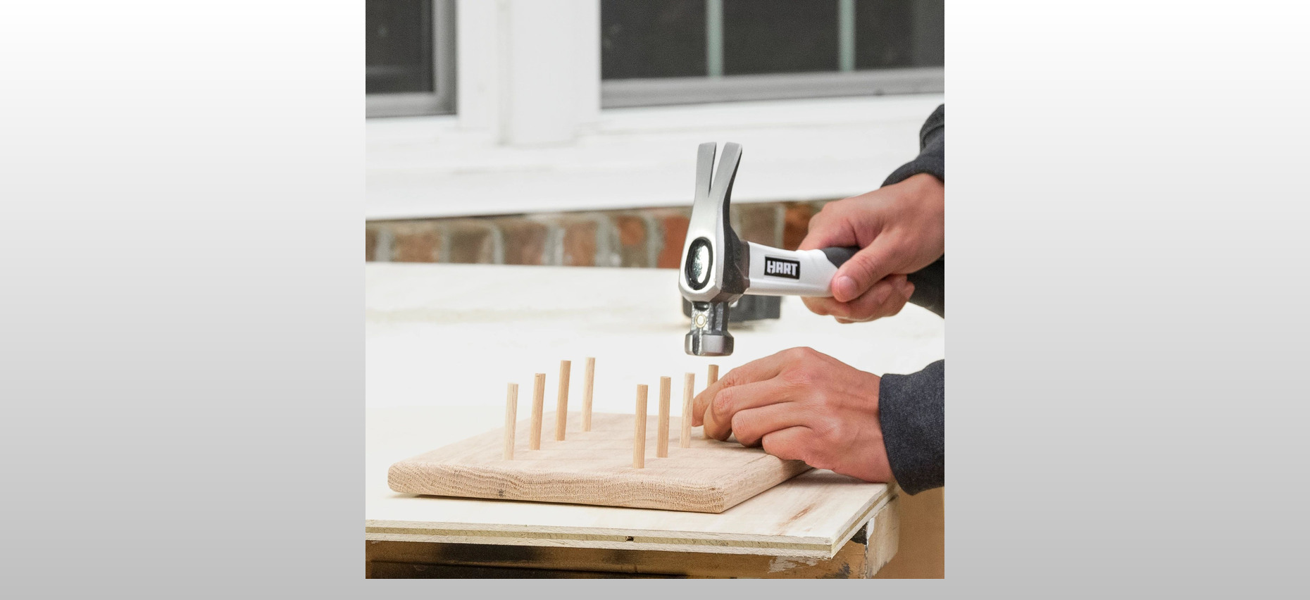 HART 16oz Fiberglass Handle Hammer, Rip Claw, Magnetic Nail Starterbanner image