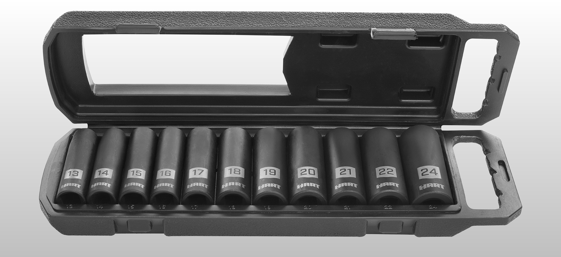 11 PC. 1/2" MM Drive Deep Impact Socketsbanner image