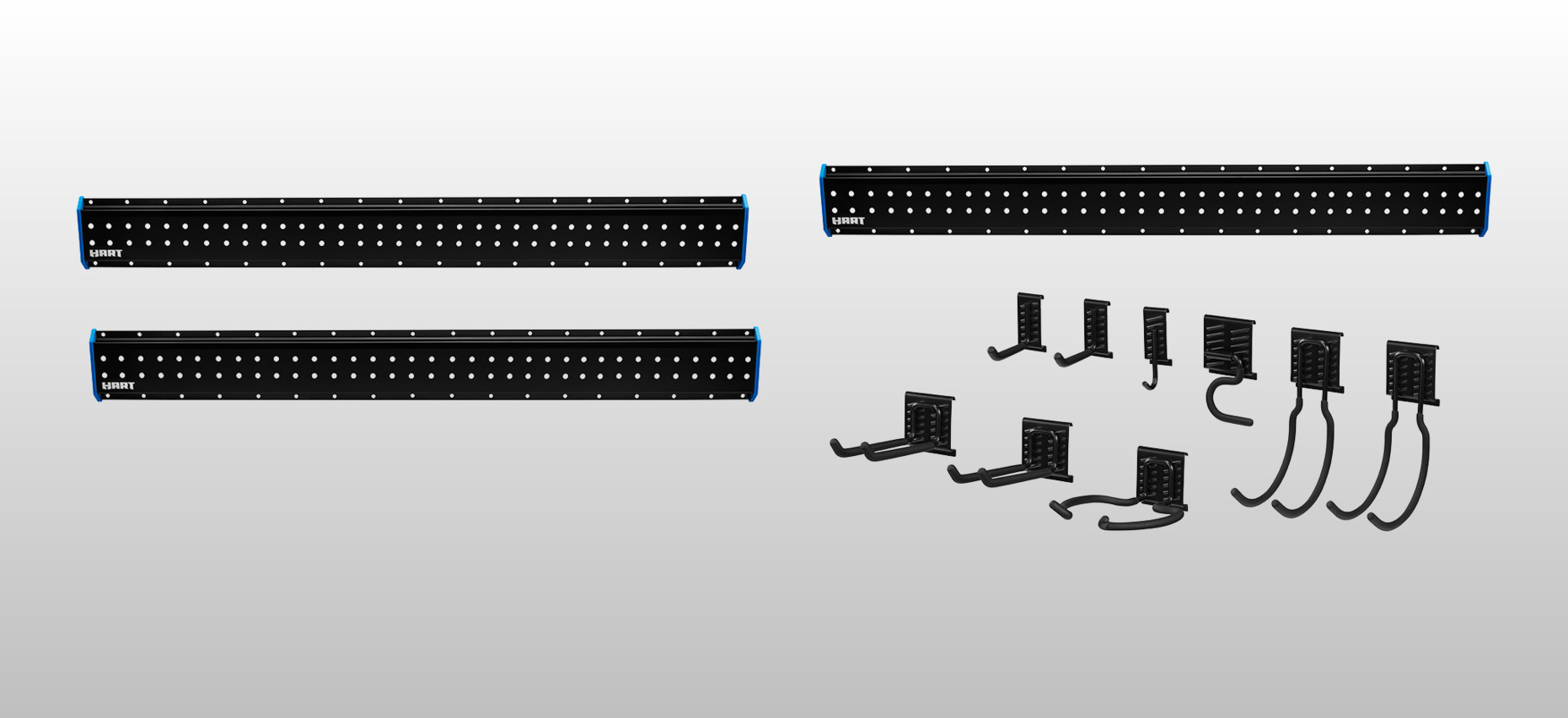 18 PC. Garage Storage Rail Starter Kitbanner image
